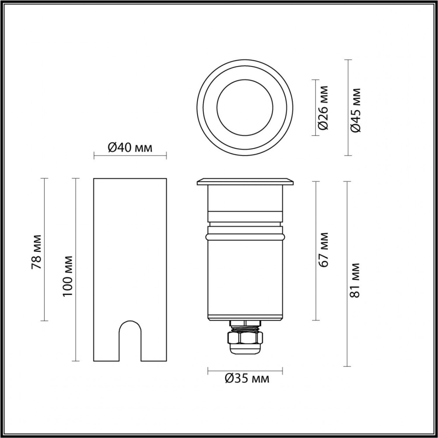 Уличный светильник Odeon Light 6660/1GL3 INGRO