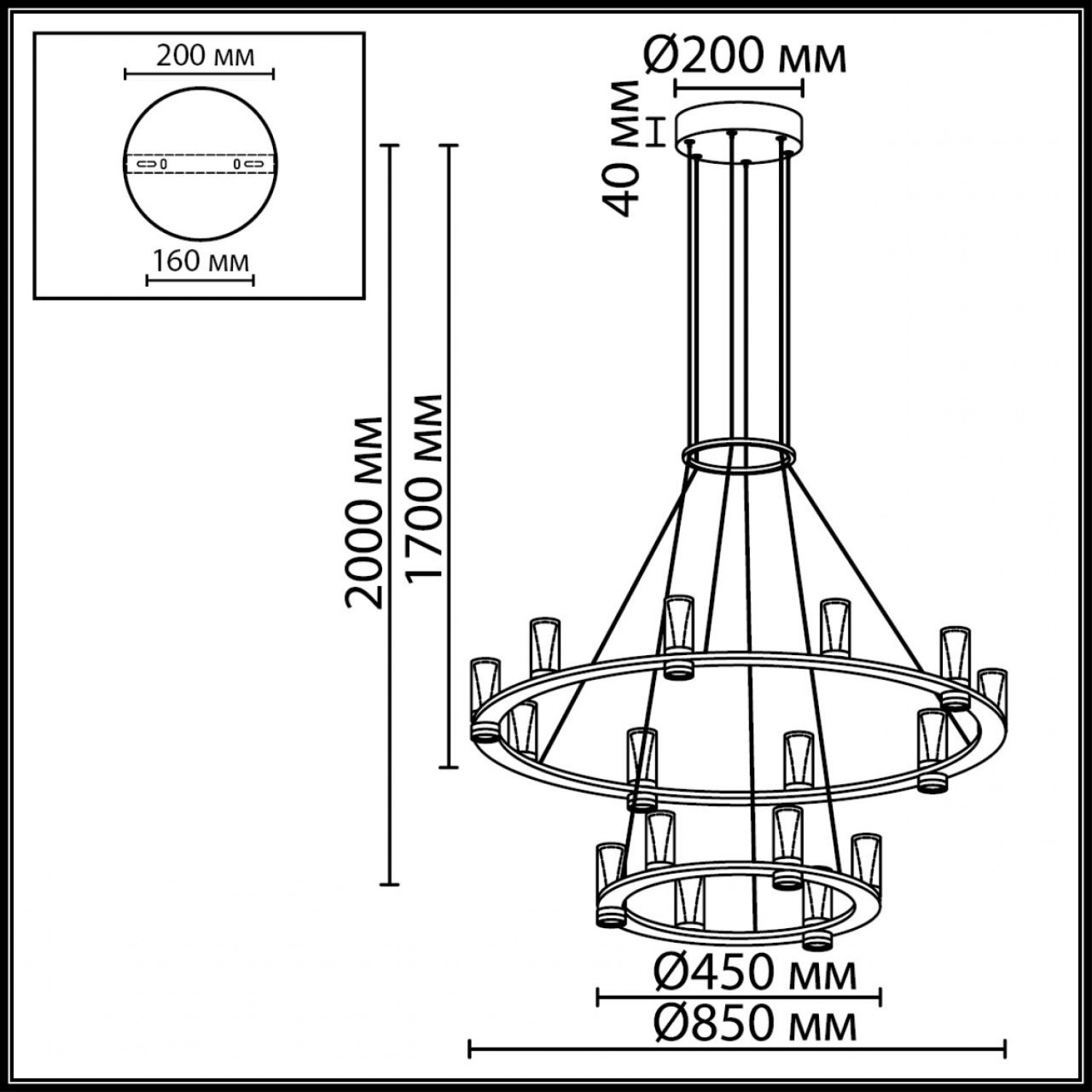 Подвесной светильник Odeon Light 7143/110L DEFANCE